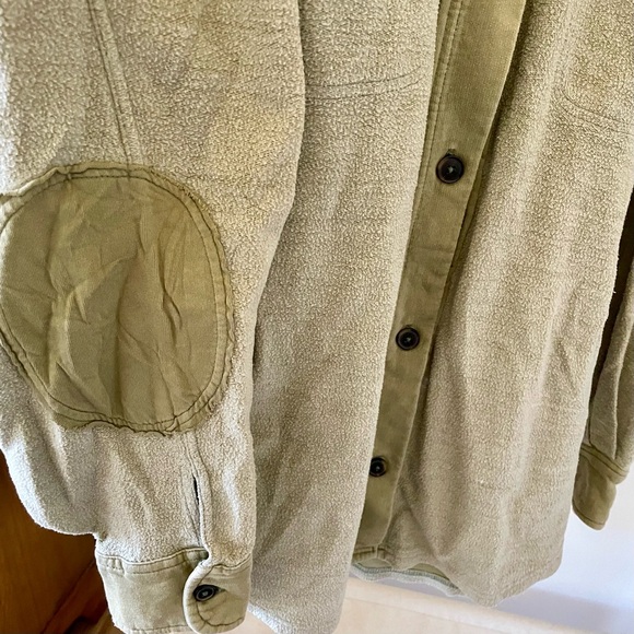 Free People Ruby Oversized Collared Shirt Jacket Shacket in Greyed Olive - M - Picture 8 of 9